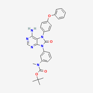 tert-Butyl (3-(6-amino-8-oxo-7-(4-phenoxyphenyl)-7H-purin-9(8H)-yl)phenyl)(methyl)carbamate