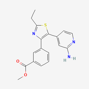 Methyl 3-[5-(2-amino-4-pyridyl)-2-ethyl-1,3-thiazol-4-YL]benzoate