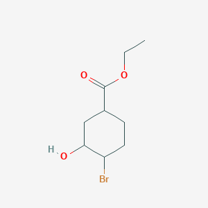 molecular formula C9H15BrO3 B8464175 Ethyl 4-bromo-3-hydroxycyclohexanecarboxylate 