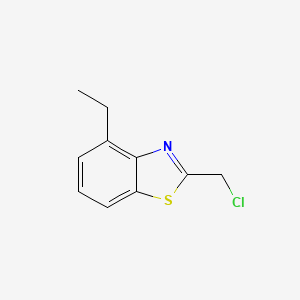 molecular formula C10H10ClNS B8464241 2-(Chloromethyl)-4-ethyl-1,3-benzothiazole CAS No. 951122-93-3