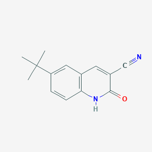 molecular formula C14H14N2O B8464243 6-tert-Butyl-3-cyano-1,2-dihydroquinolin-2-one 