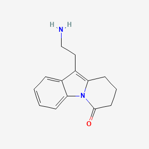 molecular formula C14H16N2O B8464248 10-(2-Aminoethyl)-8,9-dihydropyrido[1,2-a]indol-6(7H)-one CAS No. 73554-49-1