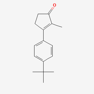 molecular formula C16H20O B8464258 3-(4-tert-Butylphenyl)-2-methylcyclopent-2-en-1-one CAS No. 141820-72-6