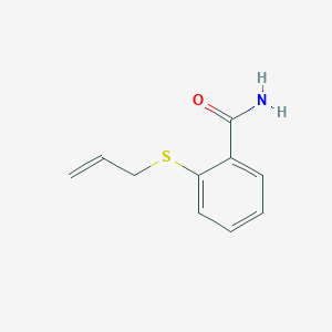 molecular formula C10H11NOS B8464271 2-Allylsulfanyl-benzamide 