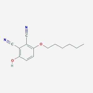 molecular formula C14H16N2O2 B8464276 3-(Hexyloxy)-6-hydroxybenzene-1,2-dicarbonitrile CAS No. 75941-33-2