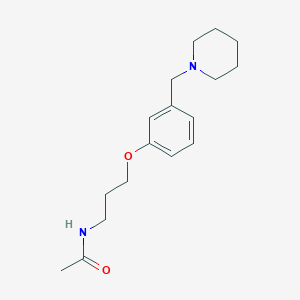 molecular formula C17H26N2O2 B8464283 Acetamide, N-[3-[3-(1-piperidinylmethyl)phenoxy]propyl]- CAS No. 78273-74-2