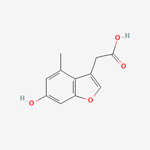 molecular formula C11H10O4 B8464289 (6-Hydroxy-4-methyl-benzofuran-3-yl)-acetic acid 
