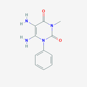molecular formula C11H12N4O2 B8464290 5,6-Diamino-3-methyl-1-phenyluracil 