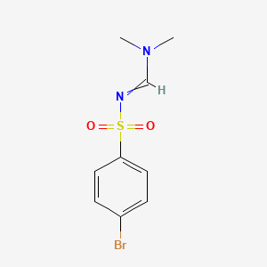 molecular formula C9H11BrN2O2S B8464309 N,N-dimethyl-N'-(4-bromobenzenesulfonyl)formamidine 