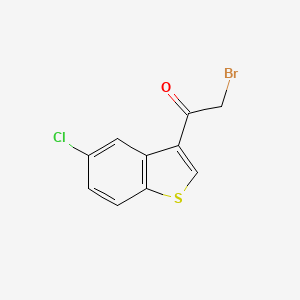 molecular formula C10H6BrClOS B8464311 3-(2-Bromoacetyl)-5-chlorobenzo[b]thiophen 