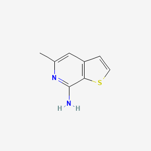 molecular formula C8H8N2S B8464324 5-Methylthieno[2,3-c]pyridin-7-amine 