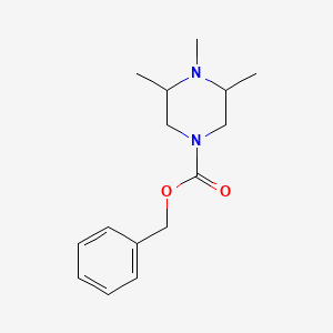 molecular formula C15H22N2O2 B8464356 3,4,5-Trimethyl-piperazine-1-carboxylic acid benzyl ester 