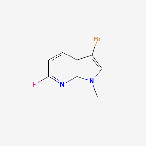 molecular formula C8H6BrFN2 B8464365 3-bromo-6-fluoro-1-methyl-1H-pyrrolo[2,3-b]pyridine 