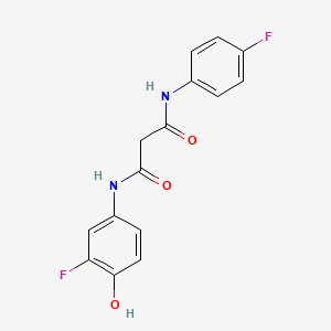 molecular formula C15H12F2N2O3 B8464390 N-(3-Fluoro-4-hydroxyphenyl)-N'-(4-fluorophenyl)malonamide 