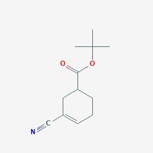 molecular formula C12H17NO2 B8464414 tert-Butyl 3-cyanocyclohex-3-ene-1-carboxylate 
