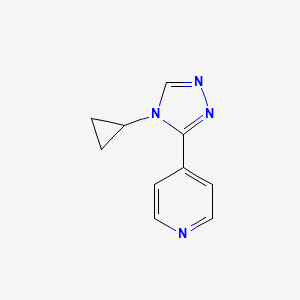 molecular formula C10H10N4 B8464425 4-(4-cyclopropyl-4H-[1,2,4]triazol-3-yl)-pyridine 