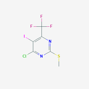 B8464436 4-Chloro-5-iodo-2-methylthio-6-trifluoromethylpyrimidine CAS No. 792934-95-3