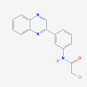 molecular formula C16H12ClN3O B8464473 2-chloro-N-(3-quinoxalin-2-ylphenyl)acetamide 