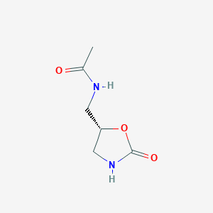 molecular formula C6H10N2O3 B8464481 N-[[(5S)-2-oxo-1,3-oxazolidin-5-yl]methyl]acetamide CAS No. 274264-57-2