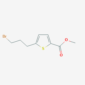 molecular formula C9H11BrO2S B8464482 Methyl 5-(3-bromopropyl)thiophene-2-carboxylate 