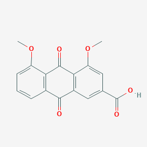 molecular formula C17H12O6 B8464533 2-Anthracenecarboxylic acid, 9,10-dihydro-4,5-dimethoxy-9,10-dioxo- CAS No. 72049-24-2