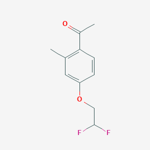 molecular formula C11H12F2O2 B8464590 1-(4-(2,2-Difluoroethoxy)-2-methylphenyl)ethanone 