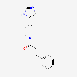 molecular formula C17H21N3O B8464653 1-(3-phenylpropionyl)-4-(1H-imidazol-4-yl)piperidine 