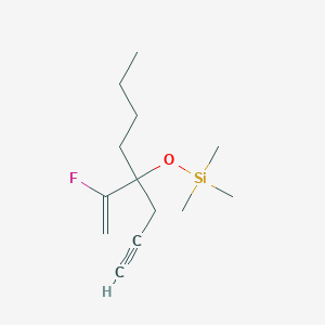 molecular formula C13H23FOSi B8464680 {[4-(1-Fluoroethenyl)oct-1-yn-4-yl]oxy}(trimethyl)silane CAS No. 76329-19-6