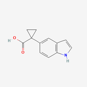 molecular formula C12H11NO2 B8464693 1-(1H-indol-5-yl)cyclopropanecarboxylic acid 