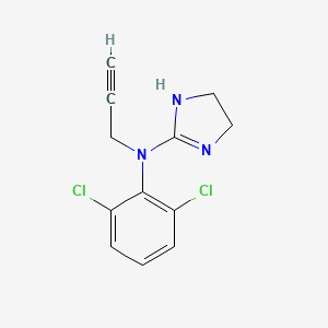 molecular formula C12H11Cl2N3 B8464730 N-(2,6-Dichlorophenyl)-N-(prop-2-yn-1-yl)-4,5-dihydro-1H-imidazol-2-amine CAS No. 61939-82-0