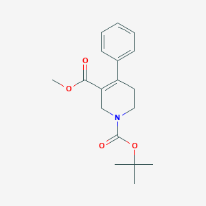 molecular formula C18H23NO4 B8464731 1-O-tert-butyl 5-O-methyl 4-phenyl-3,6-dihydro-2H-pyridine-1,5-dicarboxylate 