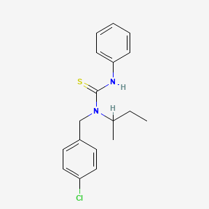 B8464774 N-Butan-2-yl-N-[(4-chlorophenyl)methyl]-N'-phenylthiourea CAS No. 60376-92-3