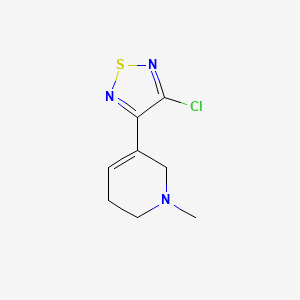 molecular formula C8H10ClN3S B8464864 3-Chloro-4-(1-methyl-1,2,5,6-tetrahydropyridin-3-yl)-1,2,5-thiadiazole 