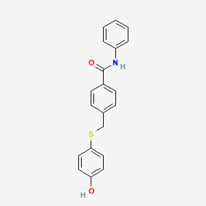 molecular formula C20H17NO2S B8464888 4-(4-hydroxyphenylthiomethyl)-N-phenylbenzamide CAS No. 573672-52-3