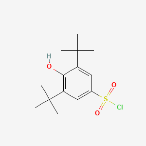 molecular formula C14H21ClO3S B8464912 3,5-Di-t-butyl-4-hydroxybenzenesulfonyl chloride CAS No. 87806-71-1
