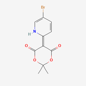 molecular formula C11H10BrNO4 B8464920 5-(5-Bromopyridin-2(1H)-ylidene)-2,2-dimethyl-1,3-dioxane-4,6-dione 