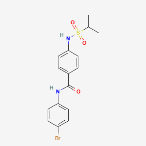 molecular formula C16H17BrN2O3S B8464949 N-(4-Bromophenyl)-4-[(propane-2-sulfonyl)amino]benzamide CAS No. 90233-61-7