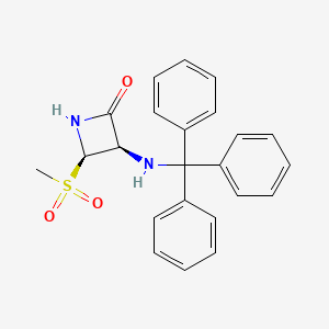 (3R,4R)-4-(Methanesulfonyl)-3-[(triphenylmethyl)amino]azetidin-2-one