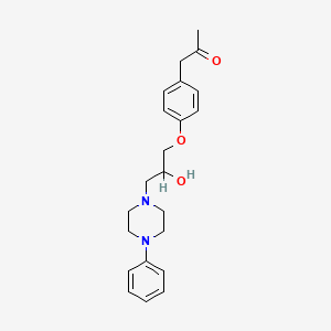 molecular formula C22H28N2O3 B8464988 1-{4-[2-Hydroxy-3-(4-phenylpiperazin-1-yl)propoxy]phenyl}propan-2-one CAS No. 36115-50-1