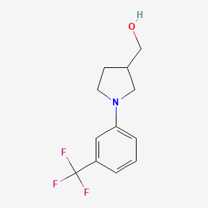 molecular formula C12H14F3NO B8464993 [1-(3-Trifluoromethyl-phenyl)-pyrrolidin-3-yl]-methanol 