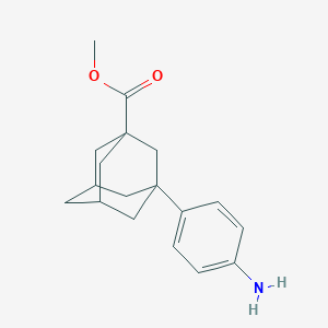 molecular formula C18H23NO2 B8464998 Methyl 3-(4-aminophenyl)adamantane-1-carboxylate 