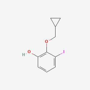 molecular formula C10H11IO2 B8465009 2-(Cyclopropylmethoxy)-3-iodophenol 