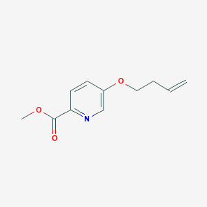 molecular formula C11H13NO3 B8465019 5-But-3-enyloxy-pyridine-2-carboxylic acid methyl ester 