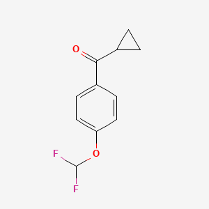 molecular formula C11H10F2O2 B8465032 (4-Difluoromethoxyphenyl)(cyclopropyl) ketone 