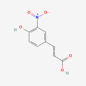 molecular formula C9H7NO5 B8465034 3-(4-Hydroxy-3-nitrophenyl)prop-2-enoic acid 