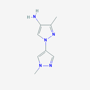 molecular formula C8H11N5 B8465050 1',3-dimethyl-1'H-1,4'-bipyrazol-4-amine 