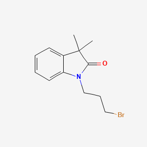 molecular formula C13H16BrNO B8465052 1-(3-Bromopropyl)-3,3-dimethylindoline-2-one 