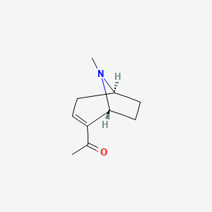 molecular formula C10H15NO B8465072 2-Acetyltrop-2-ene CAS No. 64603-84-5