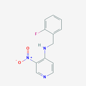 molecular formula C12H10FN3O2 B8465082 4-[(2-Fluorobenzyl)amino]-3-nitropyridine 