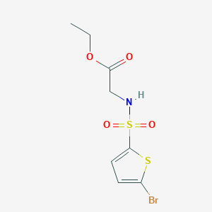 molecular formula C8H10BrNO4S2 B8465089 N-(5-bromothien-2-ylsulfonyl)glycine ethyl ester CAS No. 188847-01-0
